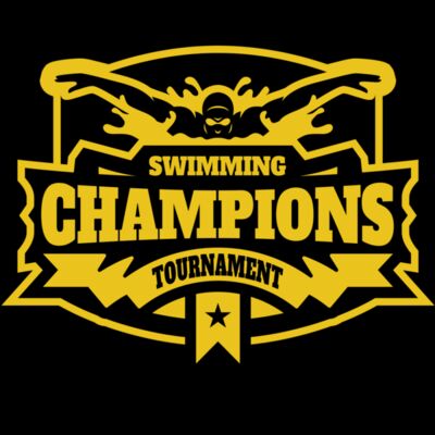 Champions Swimming Tournament logo template Thumbnail