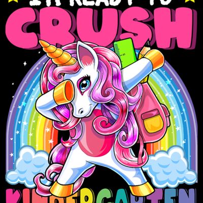Crush Kindergarten Dabbing Unicorn Back to School Girls Thumbnail