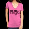 Tultex 214 - Ladies' Slim Fit Fine Jersey V-Neck Thumbnail