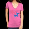 Tultex 214 - Ladies' Slim Fit Fine Jersey V-Neck Thumbnail
