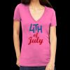 Tultex 214 - Ladies' Slim Fit Fine Jersey V-Neck Thumbnail