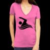 Tultex 214 - Ladies' Slim Fit Fine Jersey V-Neck Thumbnail