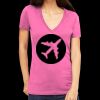 Tultex 214 - Ladies' Slim Fit Fine Jersey V-Neck Thumbnail