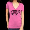 Tultex 214 - Ladies' Slim Fit Fine Jersey V-Neck Thumbnail