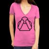 Tultex 214 - Ladies' Slim Fit Fine Jersey V-Neck Thumbnail
