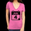 Tultex 214 - Ladies' Slim Fit Fine Jersey V-Neck Thumbnail